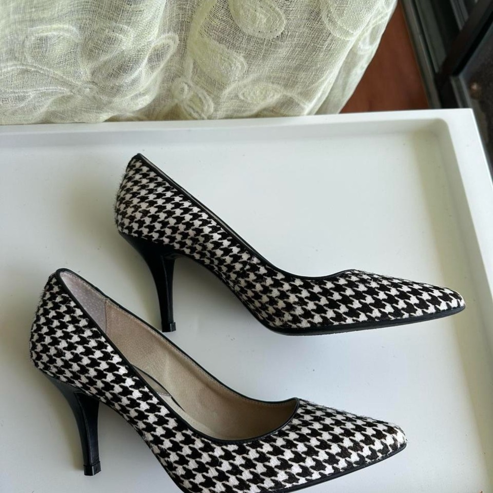 Michael Kors Black and White Houndstooth Women's Heels